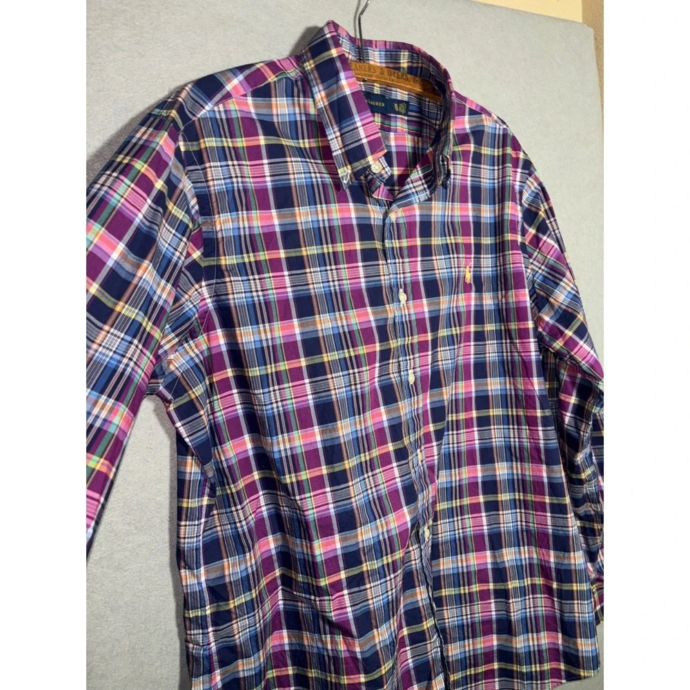 Polo Ralph Lauren Mens XL Plaid Button Down Shirt Cotton Pony Wedding Heritage‎